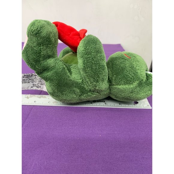 Russ 7 Inch Frog Just For You Envelope Gift Pouch Red Flowers Plastic Eyes Pink - Picture 8 of 11